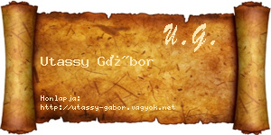 Utassy Gábor névjegykártya